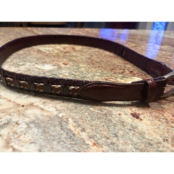 Dick Idol Vintage Men's Woven Leather Belt Brown Braided Western Rustic Size 38 - Picture 9 of 9